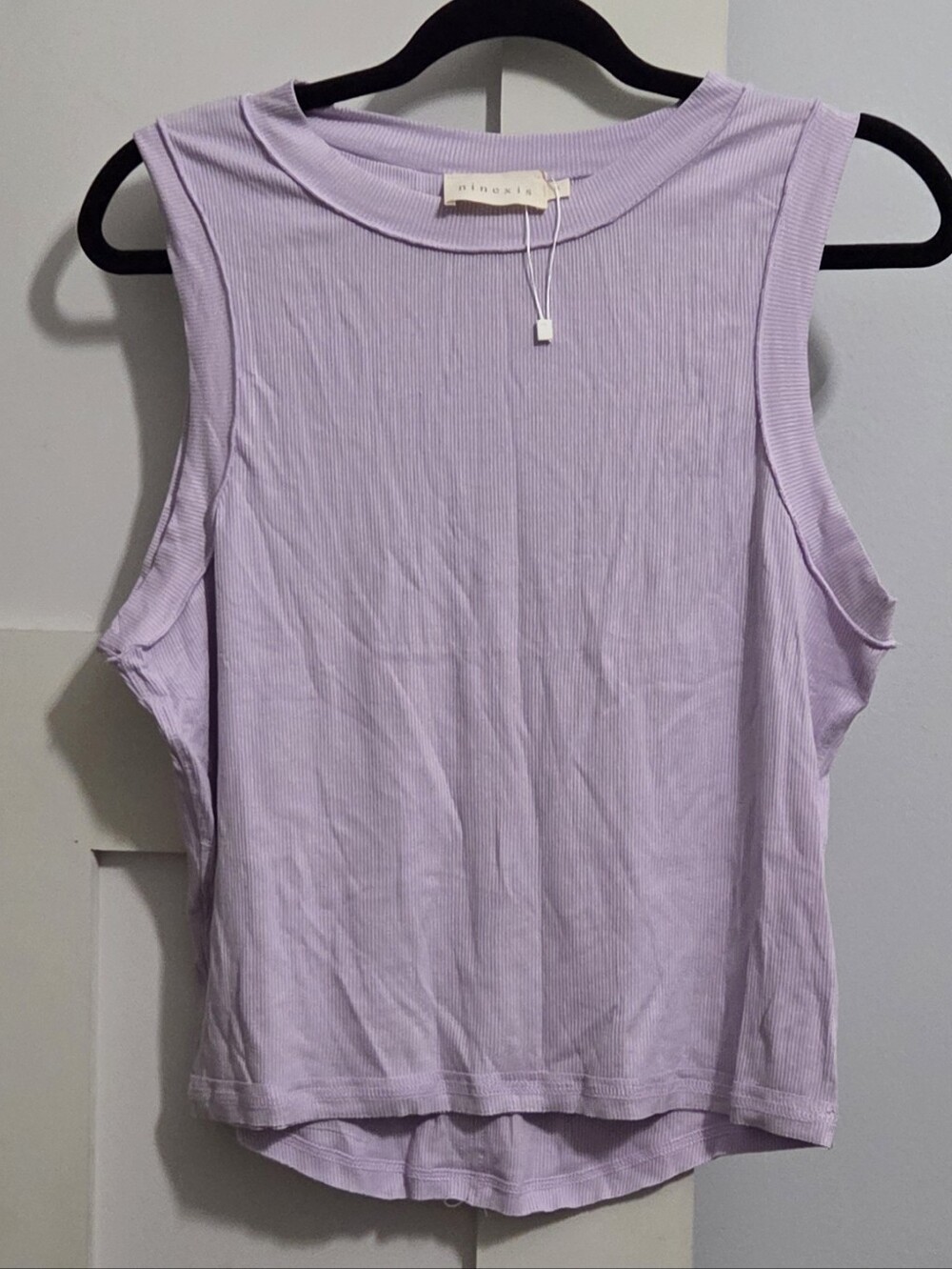 NWOT Ninexis Lilac Ribbed Sleeveless Tank Top